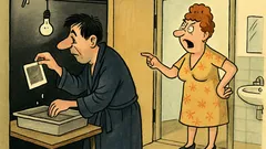 Vtip: Manžel v kúpeľni vyvoláva fotografie