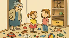 Vtip: Vnučka Evka sa hrala v izbe