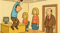 Vtip: Zavesil som sa na strop…