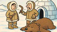 Vtip: Eskymák hovorí žene pri iglu...