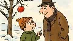 Vtip: Ocko, rastú v zime jablká?