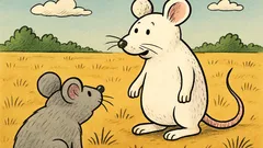 Vtip: Šedivá myš stretne bielu myš