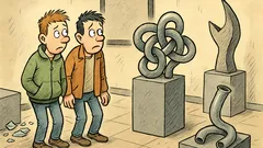 Vtip: Dvaja mladíci v galérii moderného umenia…