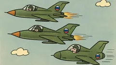 Vtip: Letia dve stíhačky a jedna...