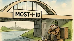 Vtip: Žijú pod mostom Most-Híd bezdomovci?