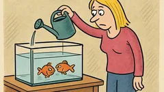 Vtip: Kedy blondínka vymení rybám v akváriu vodu?