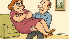 Vtip: Manželská hádka o nosení na rukách