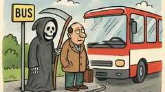 Vtip: MHD je ako smrť—nečakane príde