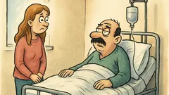 Vtip: Záhoráčka príde za otcom do nemocnice