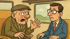 Vtip: Dedko Trúbelica sedí vo vlaku...