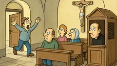 Vtip: Príde chlap do kostola a kričí…