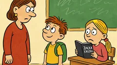 Vtip: Móricko, kde máš žiacku knižku?