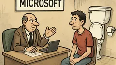 Vtip: Nezamestnaný muž na pohovore v Microsofte
