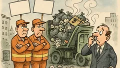 Vtip: Keď smetiari štrajkujú, peniaze smrdia…