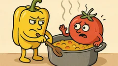 Vtip: Paprika sa miešala do paradajky...