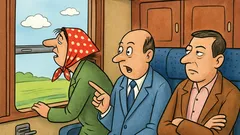 Vtip: Manželia v rýchliku, pani sa vykláňa