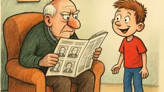 Vtip: Dedko si prezerá nekrológy