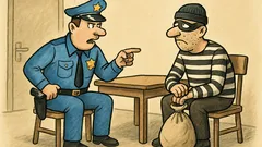 Vtip: Americký policajt vypočúva zlodeja...