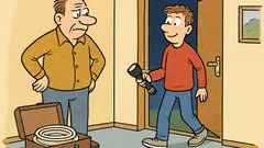 Vtip: Tatko sleduje syna s baterkou