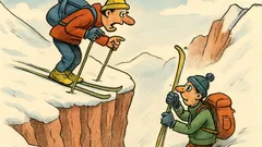 Vtip: Idú dvaja skialpinisti, jeden spadne