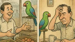 Vtip: Muž predáva papagája, ten povie „samozrejme“