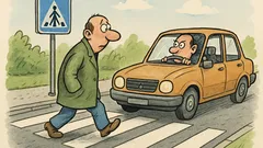 Vtip: Pravdepodobnosť chodca na priechode rastie, keď zrýchliš