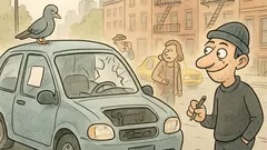 Vtip: Zaparkoval som v noci v New Yorku...