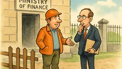 Vtip: Traja podnikatelia opravujú plot ministerstva financií