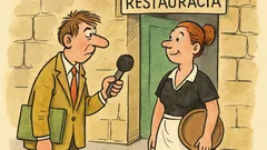 Vtip: Novinár robí prieskum v reštaurácii