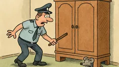 Vtip: Ako chytá policajt myši?