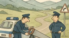 Vtip: Prečo si policajti berú pílu?