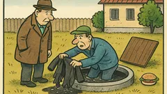 Vtip: Prečo sa hrabeš v tej žumpe?