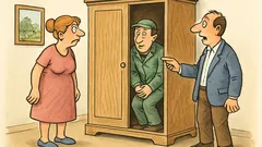 Vtip: Žena si kúpi skriňu na výstave