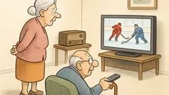 Vtip: Babička počúva rozhlas pri hokeji