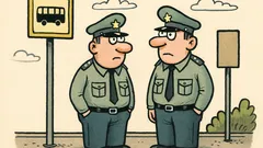 Vtip: Dvaja policajti stoja na zastávke
