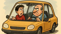 Vtip: Prečo mi nedovolíš sadnúť za volant?