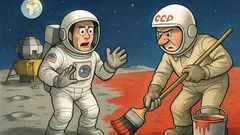 Vtip: Americké Apollo pristálo na Mesiaci