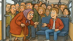 Vtip: Babka sa trepe do autobusu…