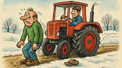 Vtip: Aký je rozdiel medzi mrazom a traktorom?