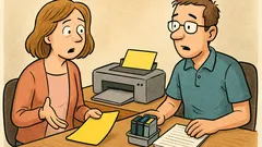 Vtip: Nemohla tlačiť nažlto