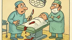 Vtip: Pán doktor, nerežte už tak hlboko!