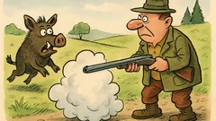 Vtip: Nebojíš sa, že ťa diviak napadne?