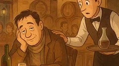 Vtip: Vo vinárni budí čašník spiaceho hosťa