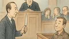 Vtip: Obžalovaný, poznávate tento nôž?