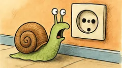 Vtip: Kedy slimáka zabije elektrický prúd?
