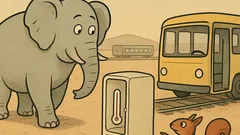 Vtip: Po púšti ide slon za veveričkou