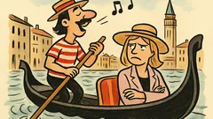 Vtip: Američanka v Benátkach: „To je hrozné…“