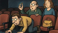 Vtip: V kine, v tme, lezie muž